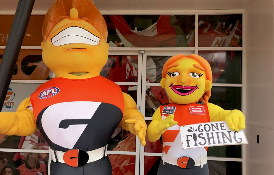 G-Man and GiGi are ready for their Christmas break after a big 2018. G-Man and GiGi (and the rest of the GIANTS staff and players) will take a well-earned break over the holiday period. - AFL,GWS Giants